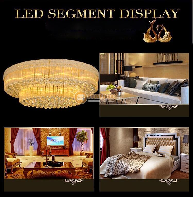 Đèn ốp trần pha lê đẹp long lanh CM277-17